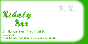 mihaly max business card